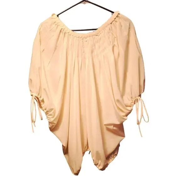 Robbi & Nikki cream peasant blouse size medium - Picture 2 of 6